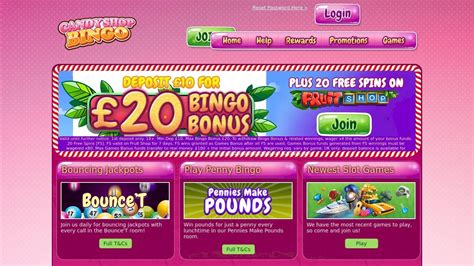 Candy shop bingo casino codigo promocional